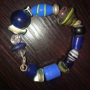 Blue Beaded Bracelet